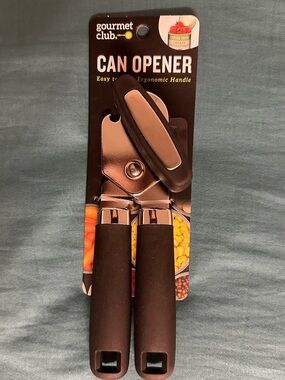 Gourmet Club Can Opener - Black and Red Ergonomic Handle